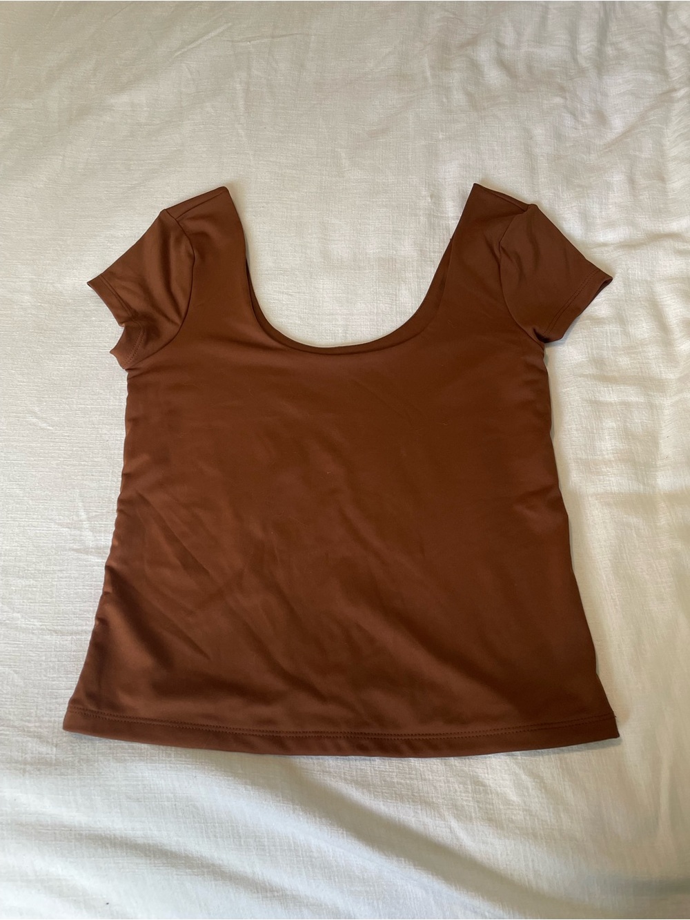 Old Navy Scoop Neck Short Sleeve Top - Brown